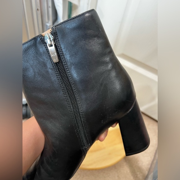 Marc Fisher Ankle Leather Black Booties US 8.5 - Picture 6 of 16